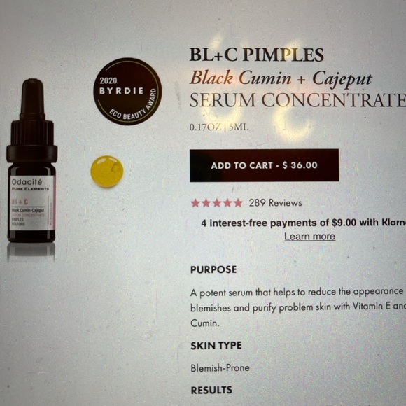 Odacite’ Black Cumin Cajeput Facial Serum - Picture 2 of 7